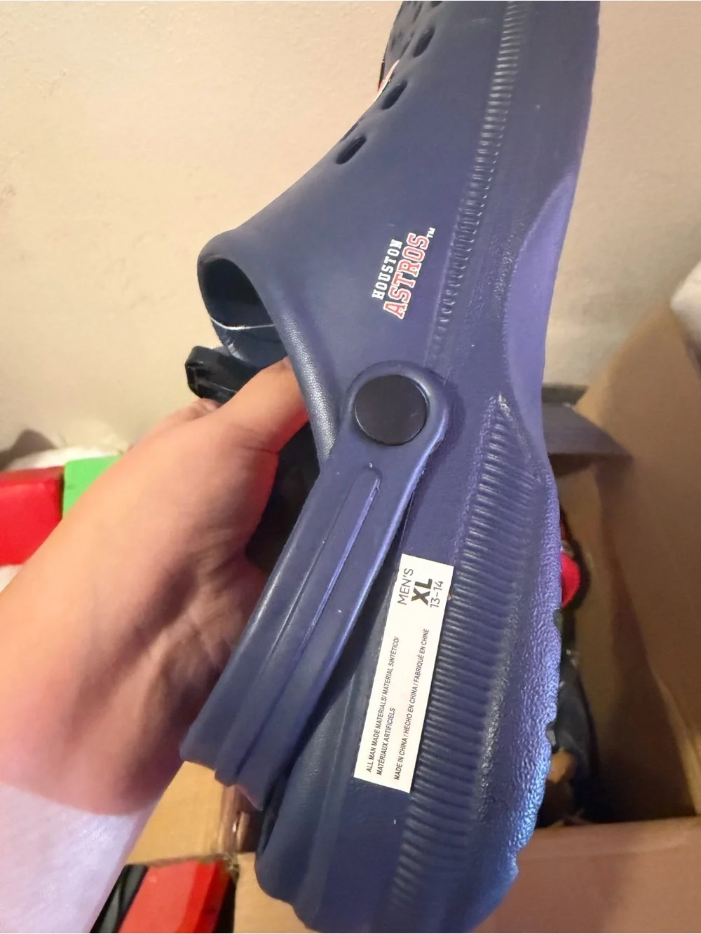 Adult Houston Astros slip-on clogs